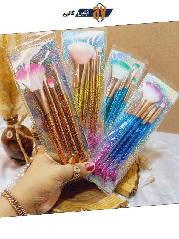 براش 4 تیکه پری دریایی دسته الماسی اماراتی برجسته اصلی