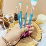 براش 4 تیکه پری دریایی دسته الماسی اماراتی برجسته اصلی