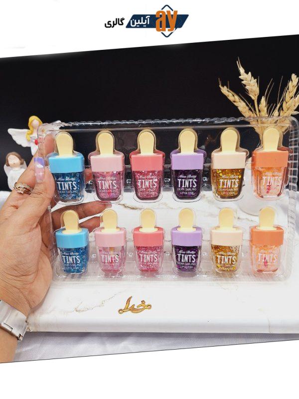 برق لب طرح بستنی برند میس بیوتی Miss Betty کد L954
