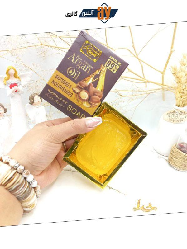 صابون سفید کننده و مغذی پوست هسته روغن آرگان مراکشی رانی Ranee کد 1675