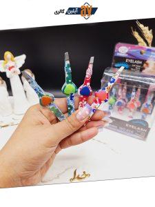 موچین رنگی طرح قلبی کد 016