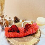 هدبند حوله ای طرح گربه پولک دار