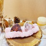 هدبند حوله ای طرح گربه پولک دار