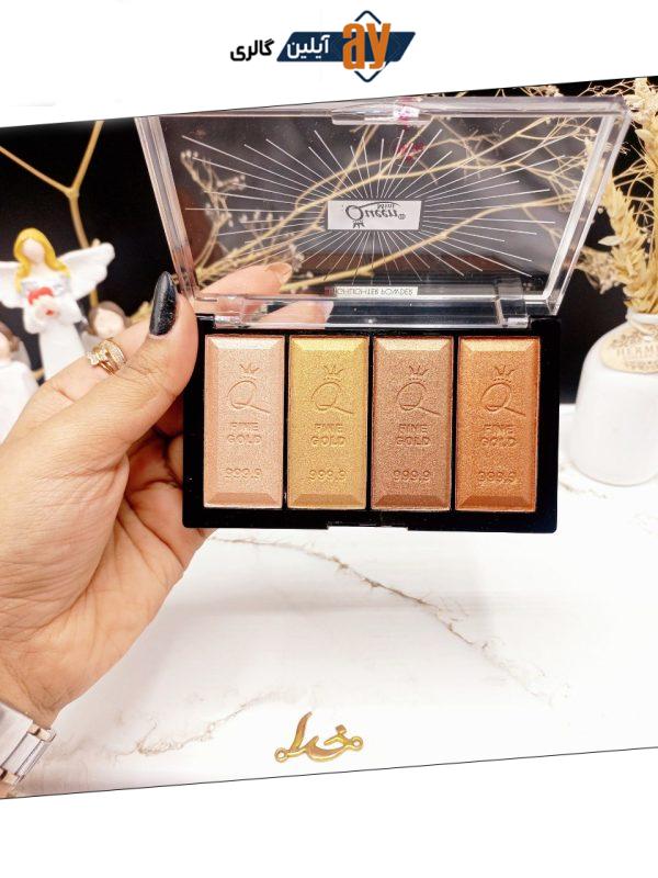 پالت هایلایتر پودری 4 رنگ Mini Queen کد MQ021_B