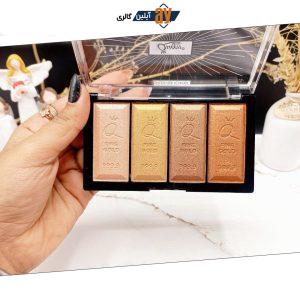 پالت هایلایتر پودری 4 رنگ Mini Queen کد MQ021_B