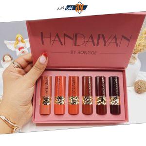 پک رژ لب جامد 6 عددی برند هندیان HANDAIYAN کد H1062
