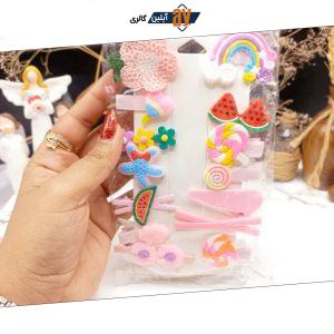پک گیره و پنس مو دخترانه فانتزی دخترانه 14 عددی
