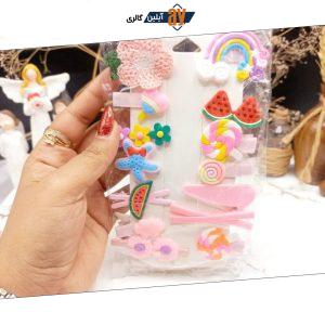 پک گیره و پنس مو دخترانه فانتزی دخترانه 14 عددی