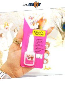 چسپ ناخن Brush On Nail Glue (کارتن صورتی) کد AM509
