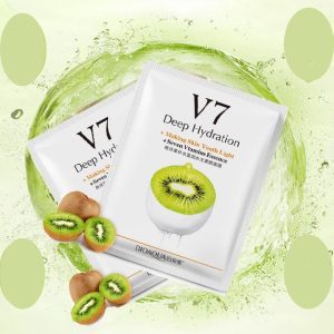 ماسک صورت بایو آکوا مدل kiwi وزن 30 گرم بسته 5 عددی