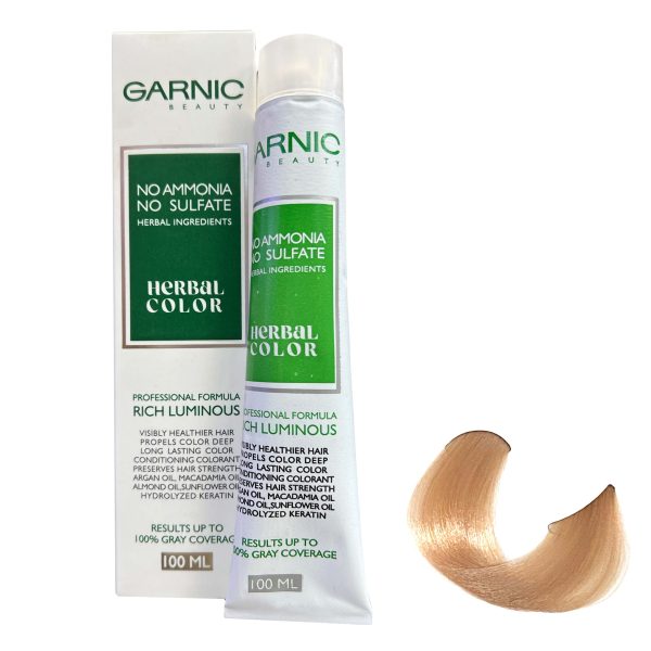رنگ مو گارنیک مدل NO-AMMONIA شماره 10.39 حجم 100 میلی لیتر رنگ بیسکویتی خیلی روشن