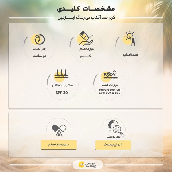 کرم ضد آفتاب بی رنگ ایزدین SPF30 مدل Fusion Water Urban مناسب انوع پوست حجم 50 میلی لیتر