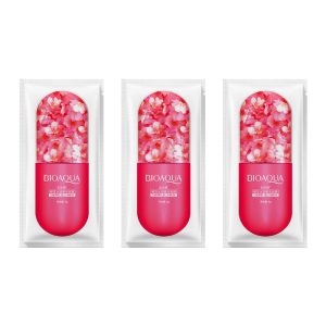 ماسک صورت بایو آکوا مدل Cherry وزن 8 گرم مجموعه 3 عددی