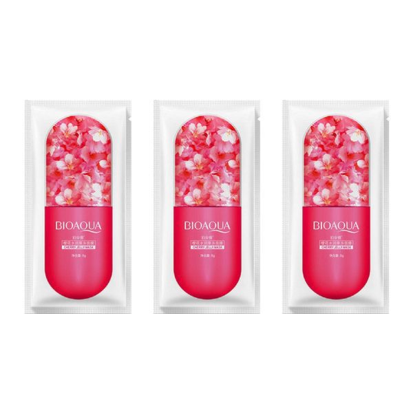 ماسک صورت بایو آکوا مدل Cherry وزن 8 گرم مجموعه 3 عددی