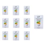 ماسک صورت بایو آکوا مدل شیر و پرتقال v7 کد bqy9255 وزن 30 گرم بسته 10 عددی