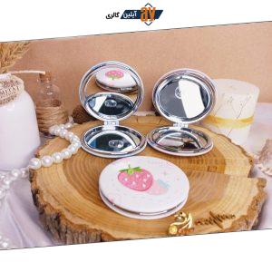 آینه جیبی دوطرفه میوه ای دایره ای