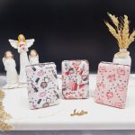 آینه جیبی چهار گوش طرح ارایشی