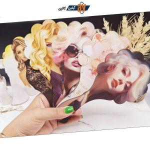 آینه چوبی دسته دار گل مدل دخترانه  طرح دوم