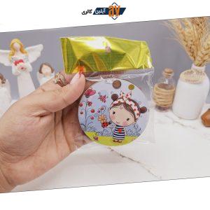 آینه چوبی فانتزی طرح گرد سایز کوچک
