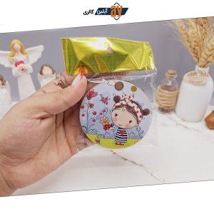 آینه چوبی فانتزی طرح گرد سایز کوچک