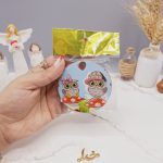 آینه چوبی فانتزی طرح گرد سایز کوچک