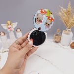 آینه چوبی فانتزی طرح گرد سایز کوچک