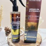 اسپری دو فاز مدل روغن آرگان و ویتامین ای  VITAMIN E / Argan oil حجم 250 میل برند سلطان رز SULTANA ROSE اصلی کد SA231