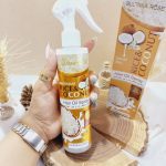 اسپری دو فاز مدل نارگیل برنجی RICE COCONUT حجم 250 میل برند سلطان رز SULTANA ROSE اصلی کد SA228