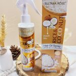 اسپری دو فاز مدل نارگیل برنجی RICE COCONUT حجم 250 میل برند سلطان رز SULTANA ROSE اصلی کد SA228