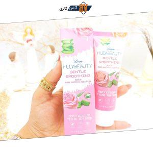 اسکراب صورت تیوپی گل رز و آلوورا هدی بیوتی HUDABEAUTY کد HD826008
