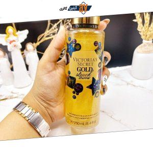 بادی اسپلش 250 ml شاین دار ویکتوریا سکرت مدل GOLD اورجینال