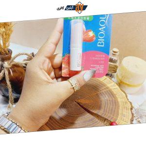 بالم لب حاوی عصاره توت فرنگی بیوآکوا BIOAOUA کد BQY22057
