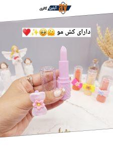 بالم لب رنگی طرح کش مو گل دار برند  ‏HUDA MATTE ME‏ کدHM_2011