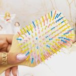 برس مو بامبو چوبی دندانه رنگی