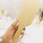 برس مو بامبو چوبی کف سفید و مستطیلی و دندانه چوبی JA.STYLE