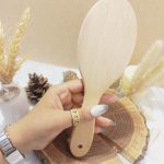 برس مو بامبو کف سفید دندانه چوبی بیضی سایز بزرگ | فروش عمده