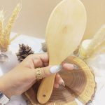 برس مو بامبو  کف مشکی دندانه چوبی بیضی سایز بزرگ | فروش عمده