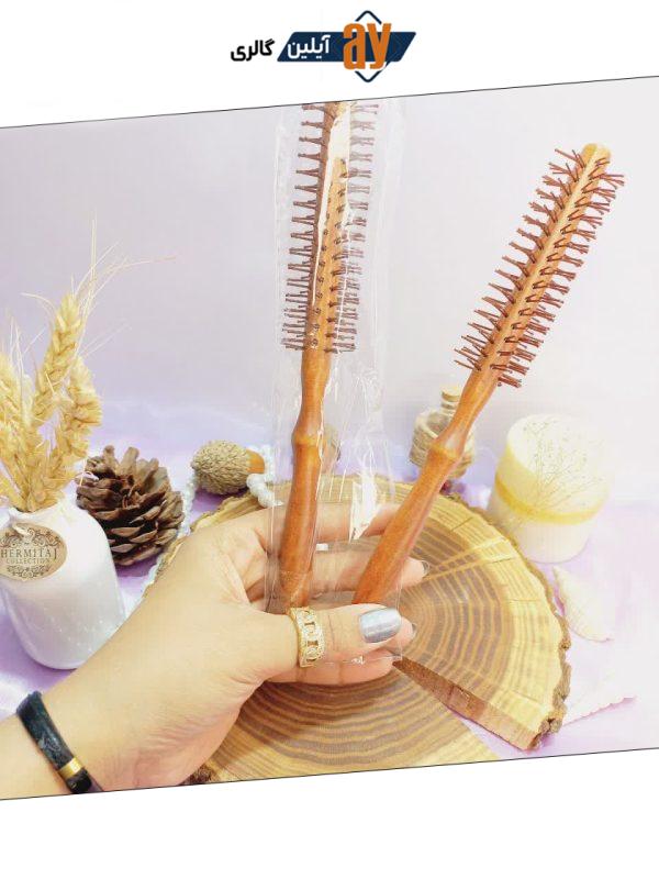 برس مو نسوز چوبی مدل پیچی