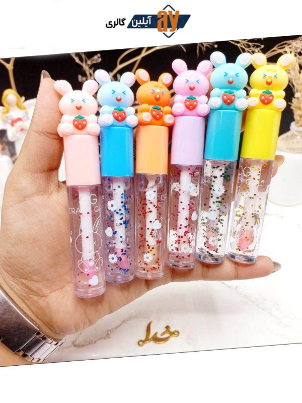 برق لب حرارتی طرح خرگوش بامزه CRAZY GIRL کد LF03