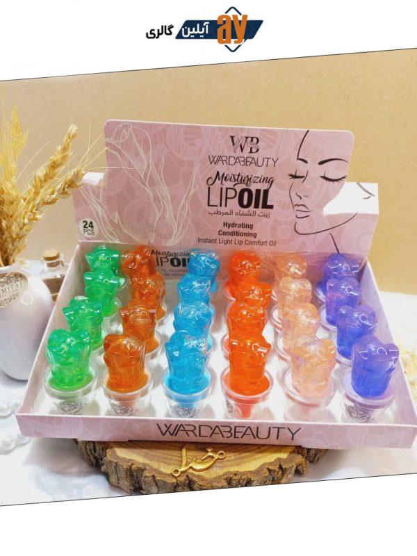 برق لب شاین دار طرح گل وردا بیوتی warda beauty کد WB 2242206 | پخش عمده