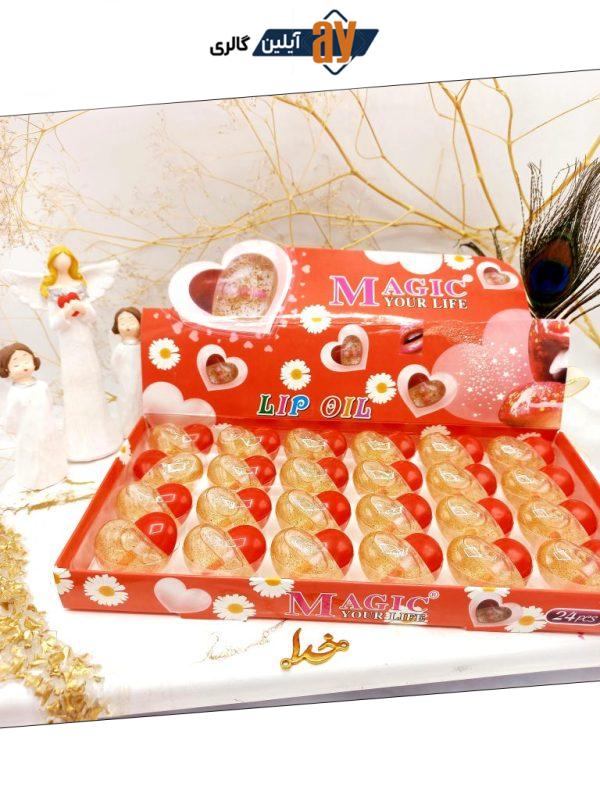 برق لب ویتامینه طرح قلب مجیک MAGIC کد LS832