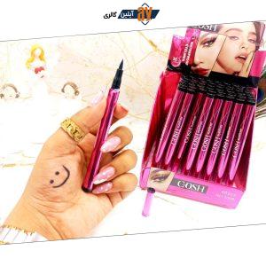 خط چشم مشکی ماژیکی ضدآب گاش GOSH (سرخابی) کد 1008