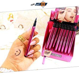خط چشم مشکی ماژیکی ضدآب گاش GOSH (سرخابی) کد 1008