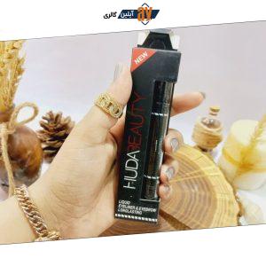 خط چشم مشکی و هاشور ابرو قهوه ای دو کاره پرطرفدار هدی بیوتی HUDABEAUTY کد HMB002