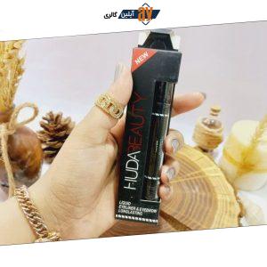 خط چشم مشکی و هاشور ابرو قهوه ای دو کاره پرطرفدار هدی بیوتی HUDABEAUTY کد HMB002