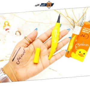 خط چشم مشکی پرطرفدار 24 ساعته میشا طرح پر (جوجه) کیفیت عالی کد KDF1129A
