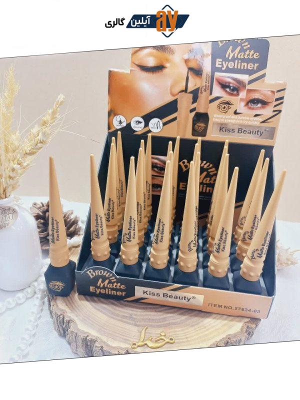 خط چشم پرطرفدار Brown Matte Eyeliner برند کیس بیوتی KISS BEAUTY کد 57634