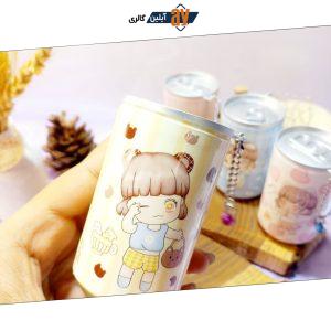 دستمال مرطوب قوطی دایره ای طرح دختر فانتزی وارداتی و باکیفیت کد JB30