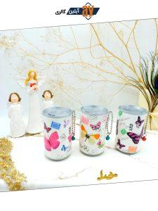 دستمال مرطوب قوطی طرح پروانه رقصان کد  H016