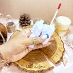 رژ لب مایع پشمالو بنفش طرح دختر آی لاو یو بیوتی ILOVE U BEAUTY  کد IU022